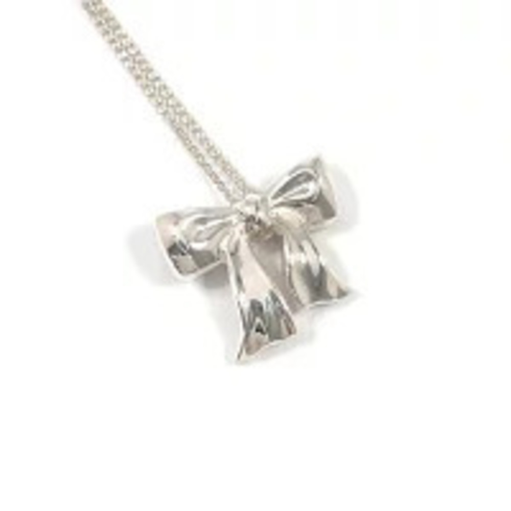 Tiffany Co Ribbon Necklace Sterling Silver